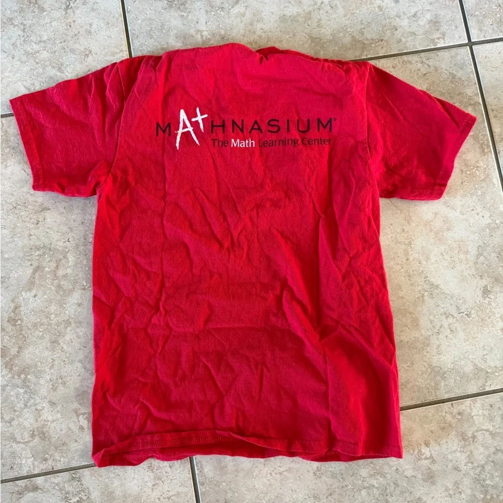 Kids Red Mathnasium Tee - Picture 2 of 3